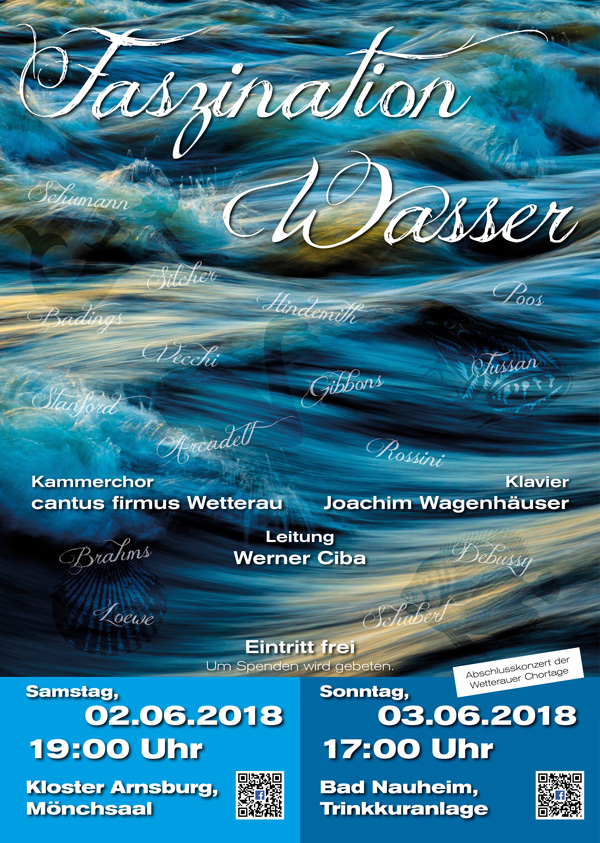 Plakat zum Konzert 'Faszination Wasser'